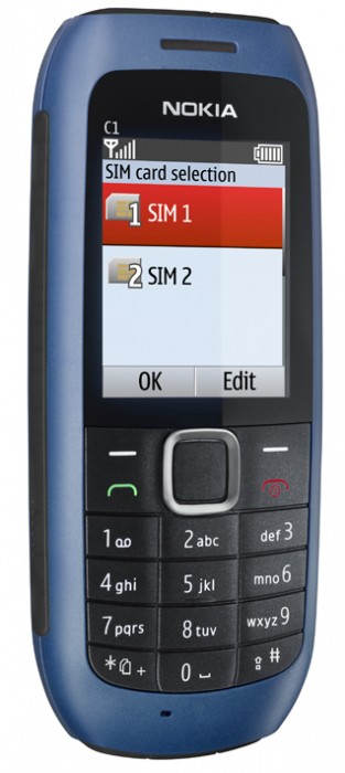 Nuevos modelos Nokia C1-00, C1-01 y C1-02 con Dual-SIM